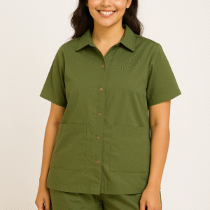 Olive Utility Poplin Co-ord Set