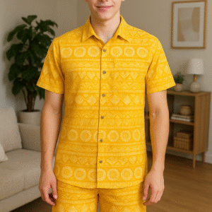 Mustard Mandala Couple Co-ord Set