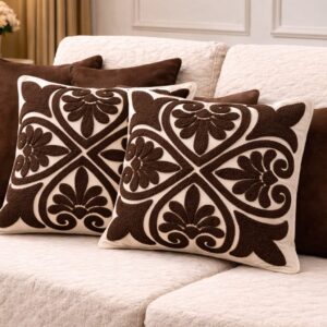 Tufted Embroidered Cushion Cover for Sofa & Bed | Muladhara Eco Clothing