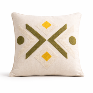 Terry Aari Embroidered Cushion Cover | Muladhara Eco Clothing