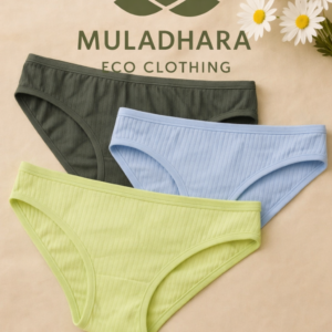Women’s Soft Ribbed Panties Pack of 3 | Muladhara Eco Clothing