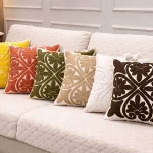 Tufted Embroidered Cushion Cover for Sofa & Bed | Muladhara Eco Clothing
