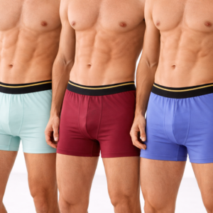 Muladhara Eco Clothing Men’s Cotton Lycra Trunks Pack of 3 – Ultra Soft, Breathable & 4-Way Stretch Underwear