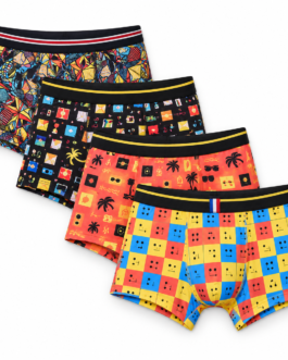 Muladhara Men’s Modal Lycra Printed Trunks – Ultra-Soft Stretch Breathable Boxer Briefs for All-Day Comfort