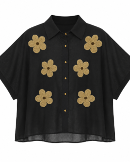 Muladhara Women's Premium Floral Embroidered Kaftan Shirt
